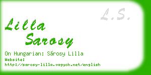 lilla sarosy business card