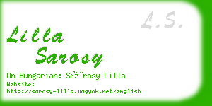 lilla sarosy business card